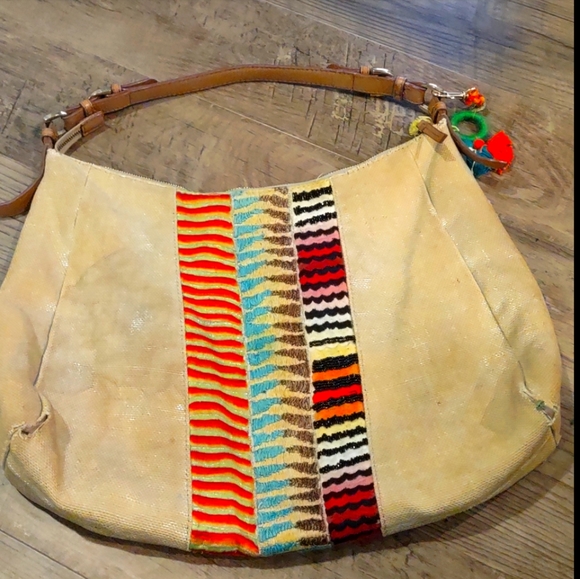 Anthropologie Jasper and Jeera gold and metallic colorful embroidered purse - Picture 5 of 16